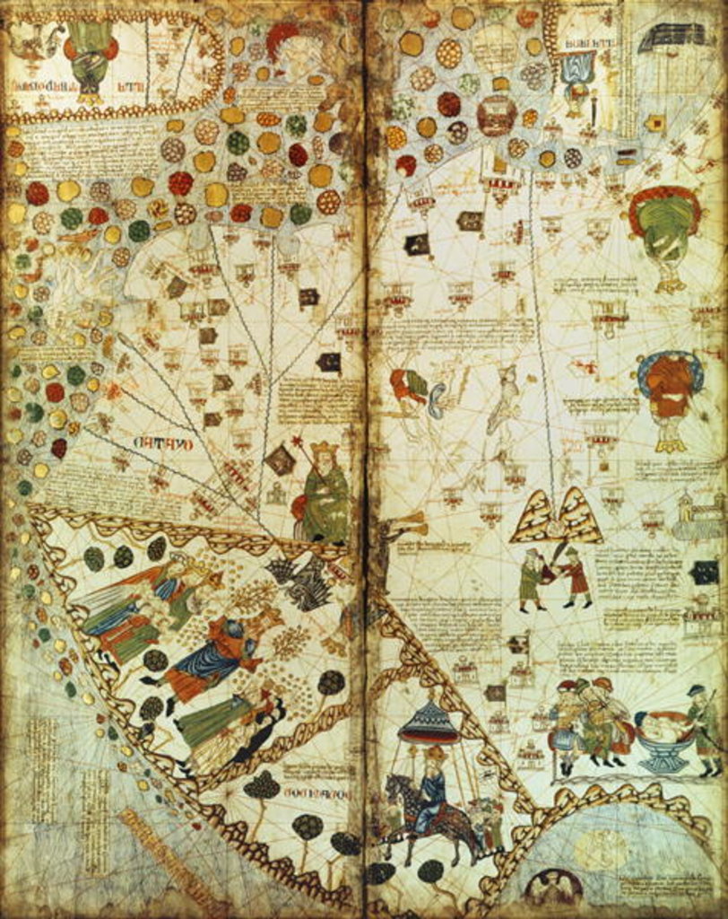 Detail of Detail from a Catalan World Map, 1375 by Catalan School