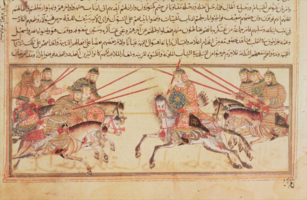 Detail of Battle between Mongol tribes by Islamic School