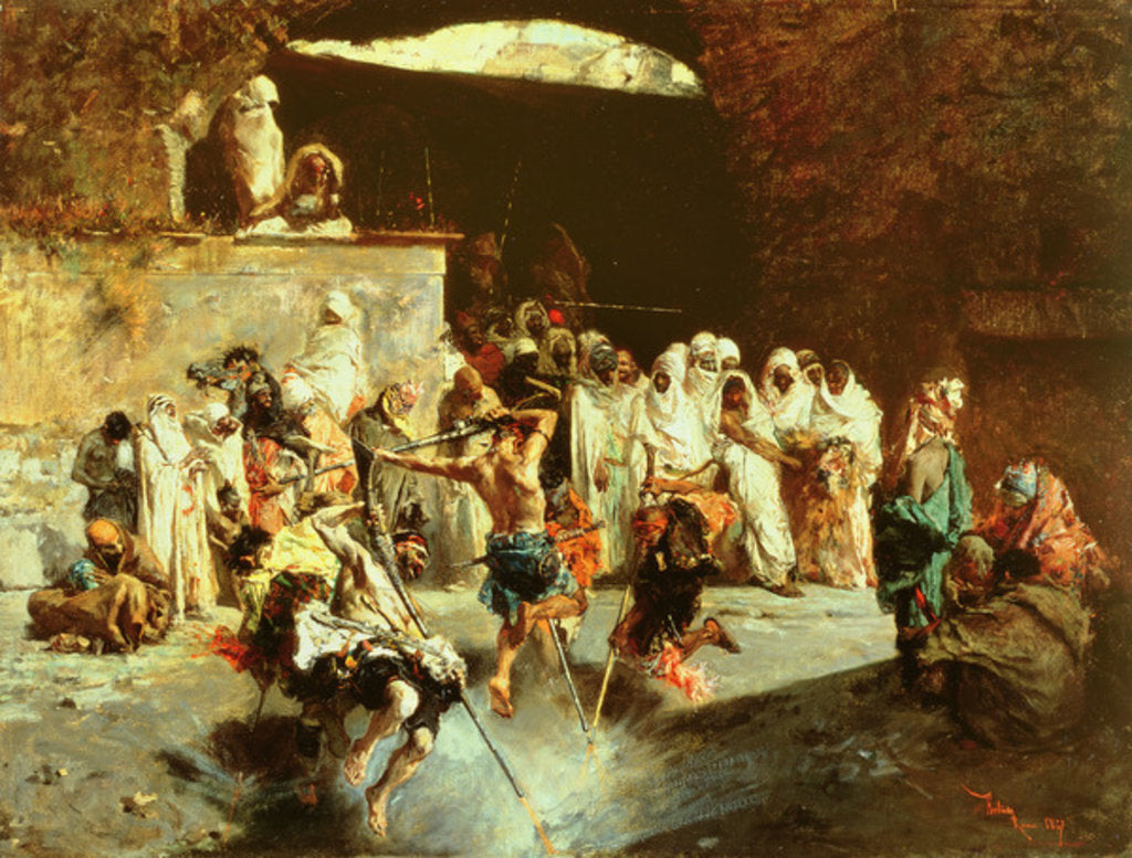 Detail of Arab Fantasia, 1866-67 by Mariano José María Bernardo Fortuny y Carbó