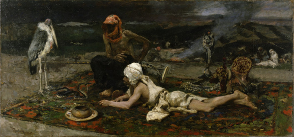 Detail of Hindu Snake Charmers, 1869 by Mariano José María Bernardo Fortuny y Carbó