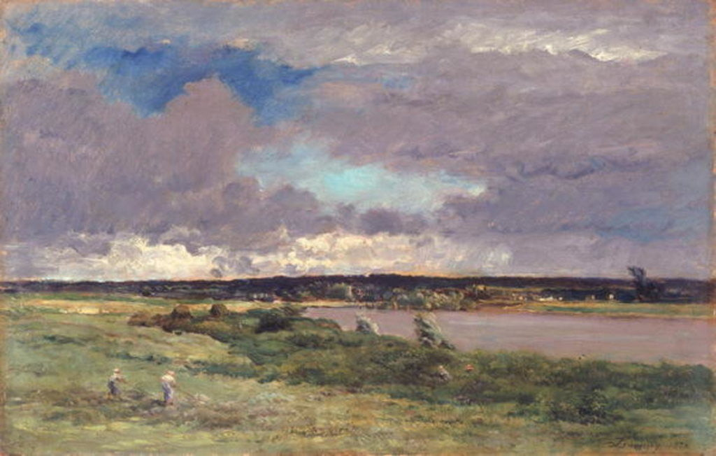 Detail of The Coming Storm: Early Spring by Charles Francois Daubigny