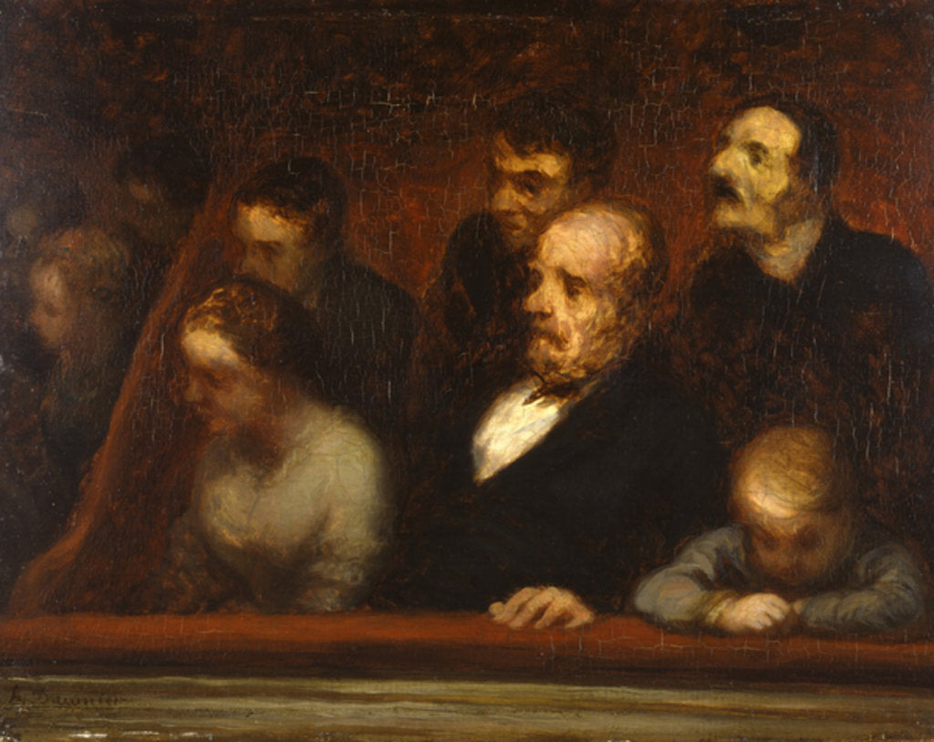 Detail of The Loge, c.1856-7 by Honore Daumier