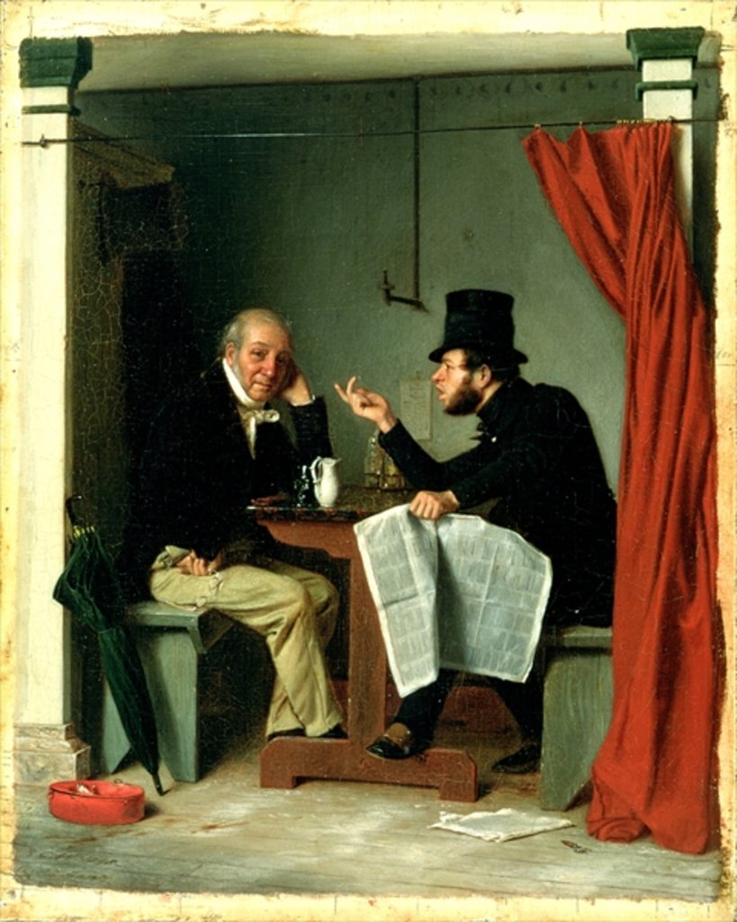 Detail of Politics in an Oyster House, 1848 by Richard Caton Woodville
