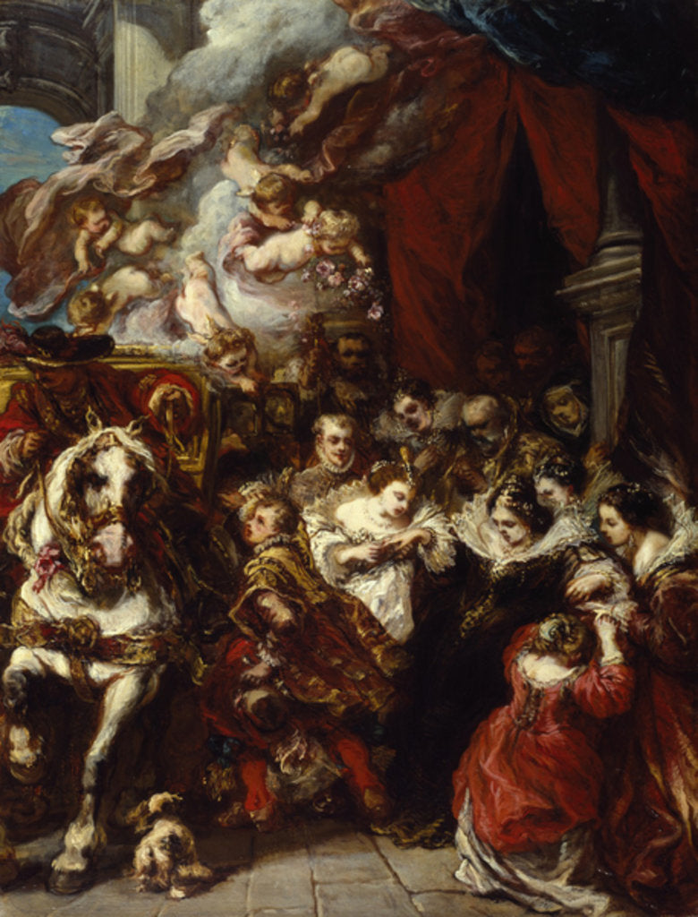 Detail of The Departure of Elisabeth of France for Spain, c.1848 by Louis Eugene Gabriel Isabey
