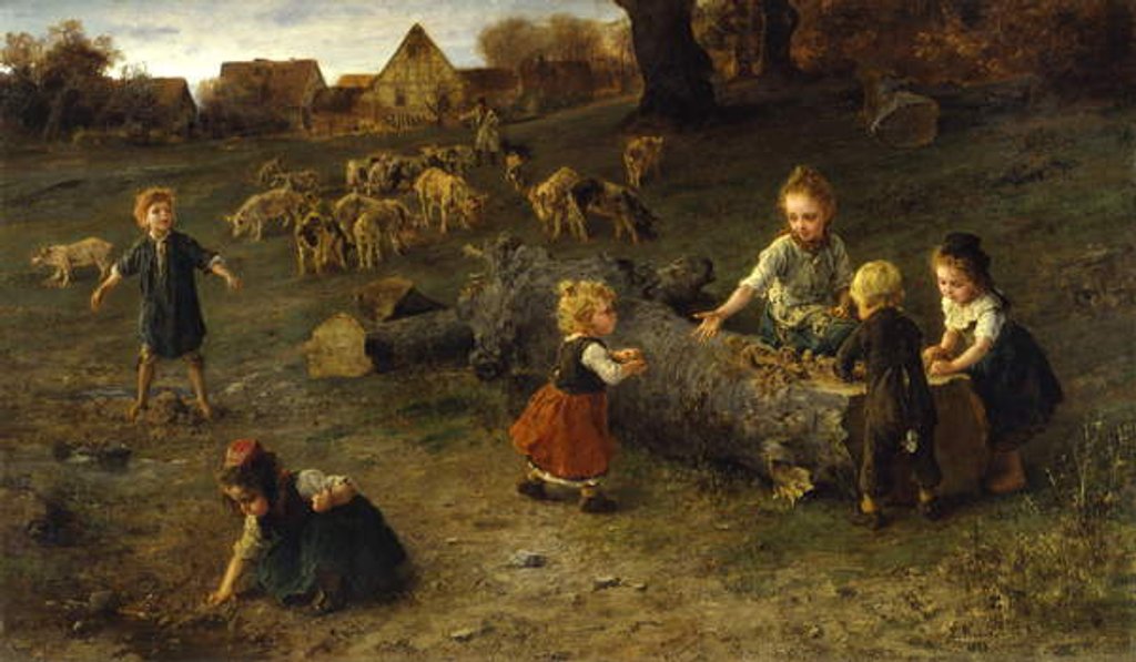 Detail of Mud Pies, 1873 by Ludwig Knaus