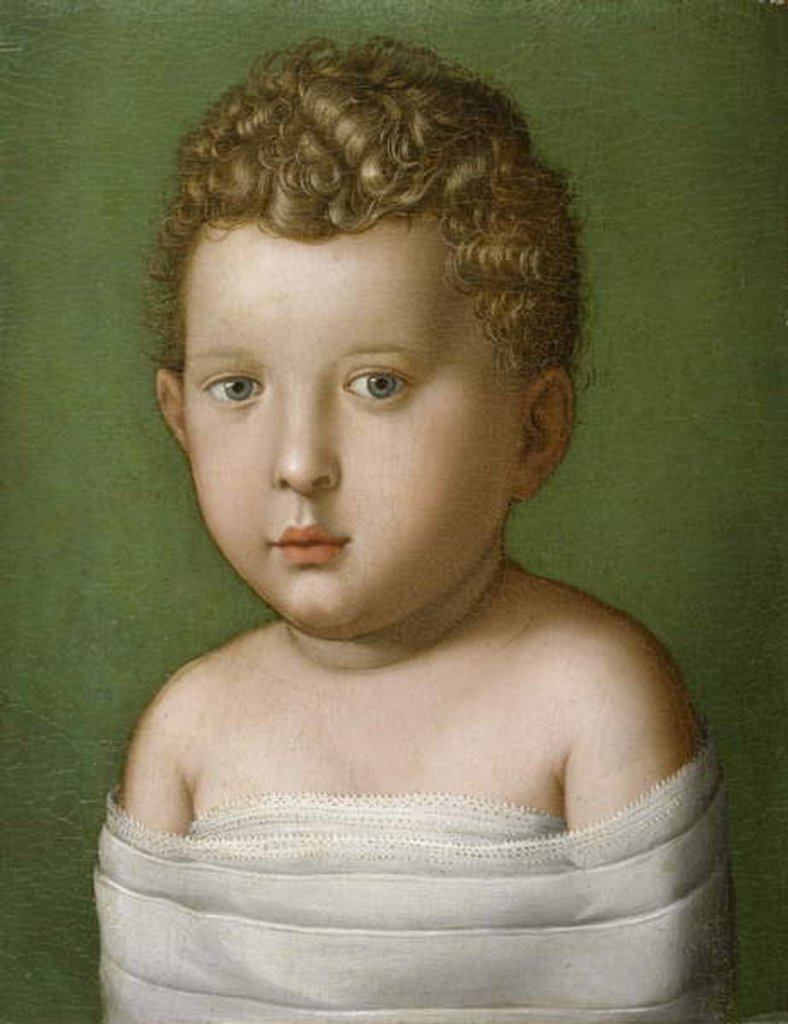 Detail of Portrait of a Baby Boy, 1540-49 by Agnolo di Cosimo Bronzino