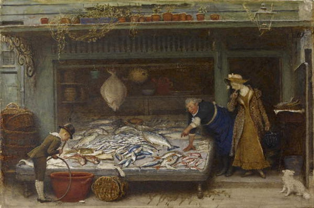 Detail of A Fishmonger's Shop, 1873 by Frederick Walker
