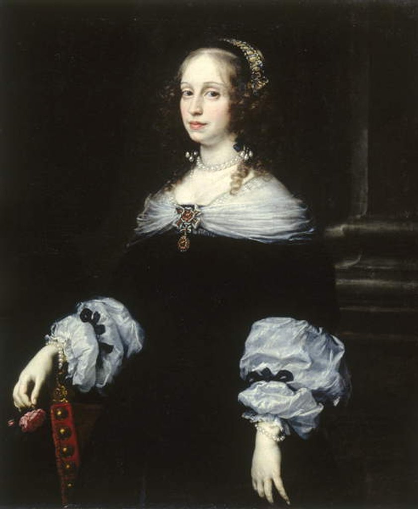 Detail of Portrait of Countess Teresa Dudley di Carpegna, 1654 by Justus Sustermans