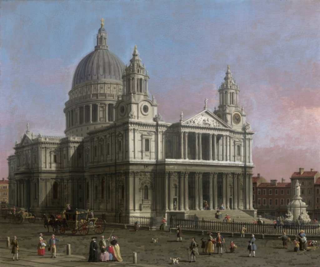 Detail of St. Paul's Cathedral, 1754 by Canaletto