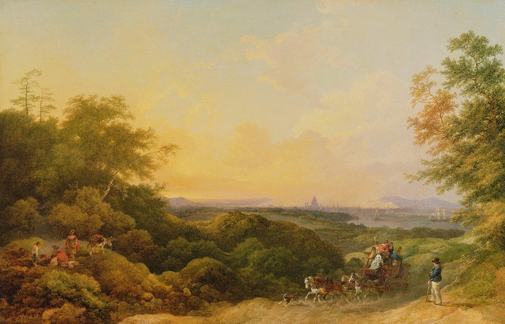 Detail of The Evening Coach, London from Greenwich, 1805 by Philip James de Loutherbourg