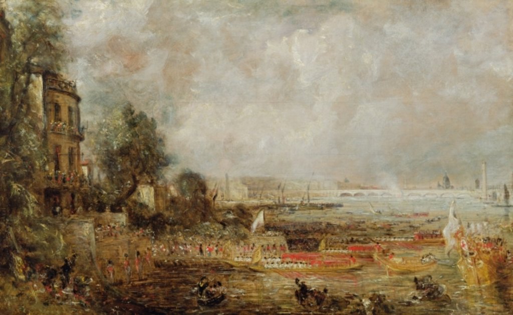 Detail of The Opening of Waterloo Bridge by John Constable
