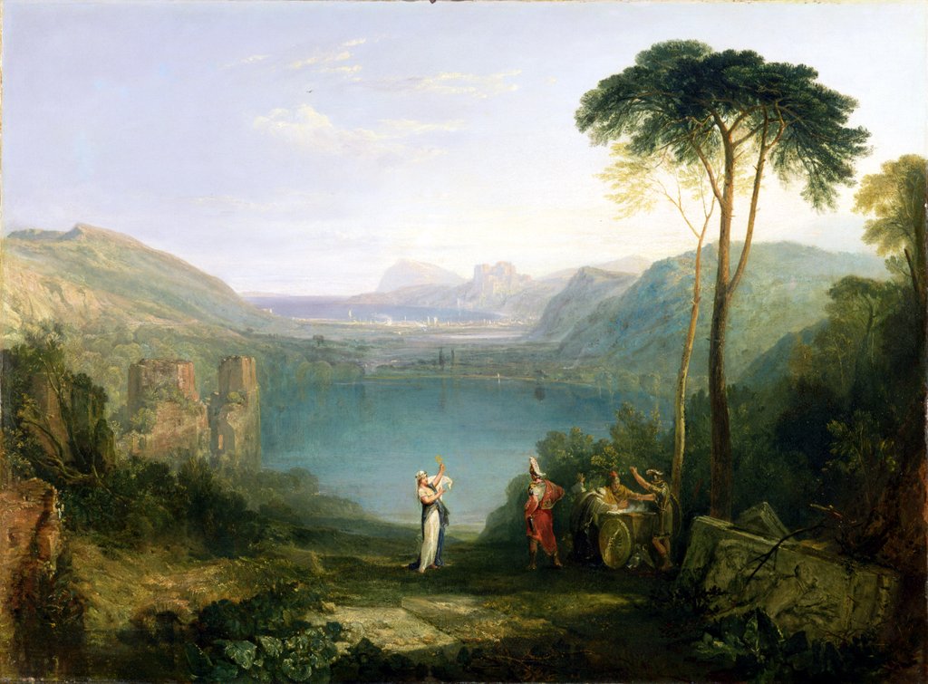 Detail of Lake Avernus: Aeneas and the Cumaean Sibyl by Joseph Mallord William Turner