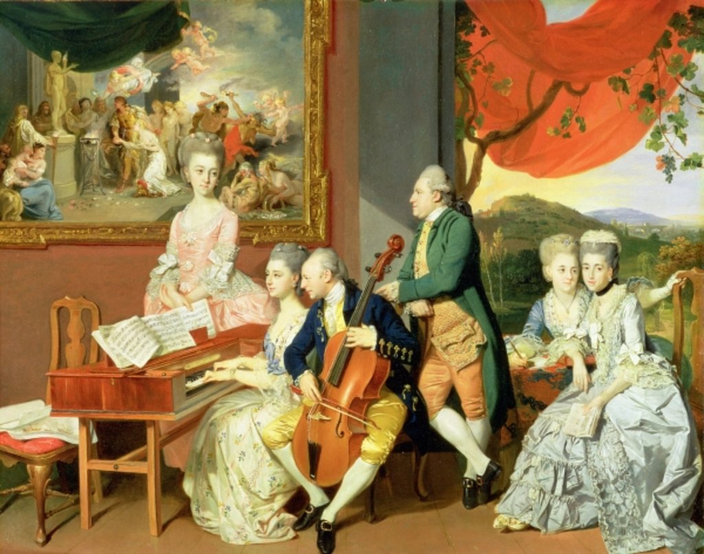 Detail of George, 3rd Earl Cowper, with the Family of Charles Gore, c.1775 by Johann Zoffany