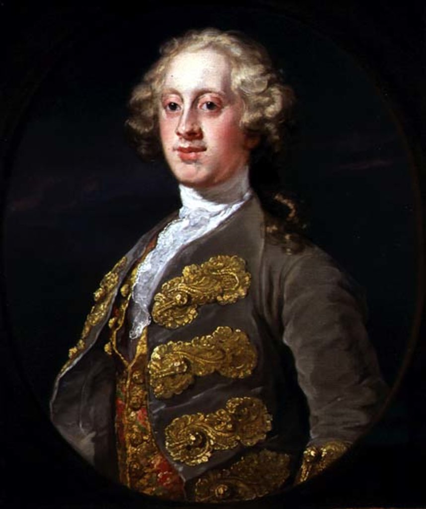 Detail of William Cavendish, Marquess of Hartington, Later 4th Duke of Devonshire 1741 by William Hogarth
