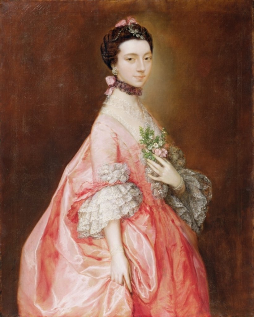 Detail of Mary Little, Later Lady Carr by Thomas Gainsborough