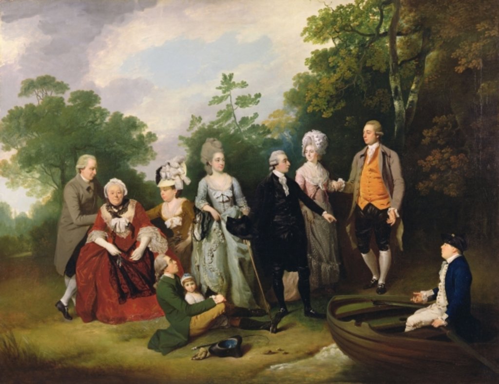 Detail of The Oliver and Ward Families in a Garden, c.1788 by Francis Wheatley