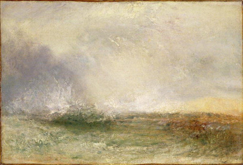 Detail of Stormy Sea Breaking on a Shore by Joseph Mallord William Turner