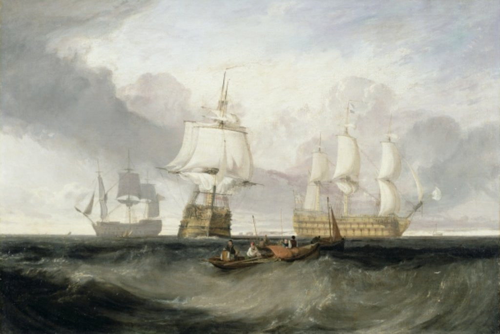 Detail of The 'Victory' Returning from Trafalgar by Joseph Mallord William Turner