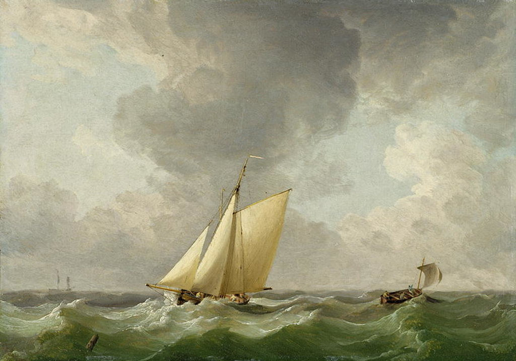 Detail of A Cutter in a Strong Breeze by Charles Brooking