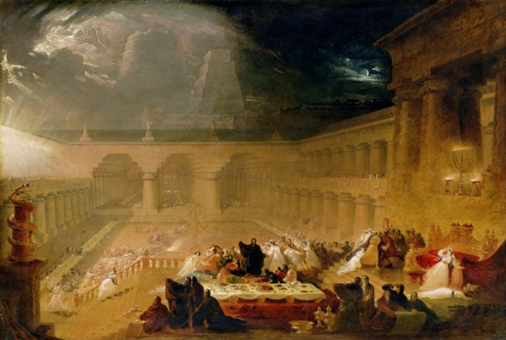 Detail of Belshazzar's Feast by John Martin