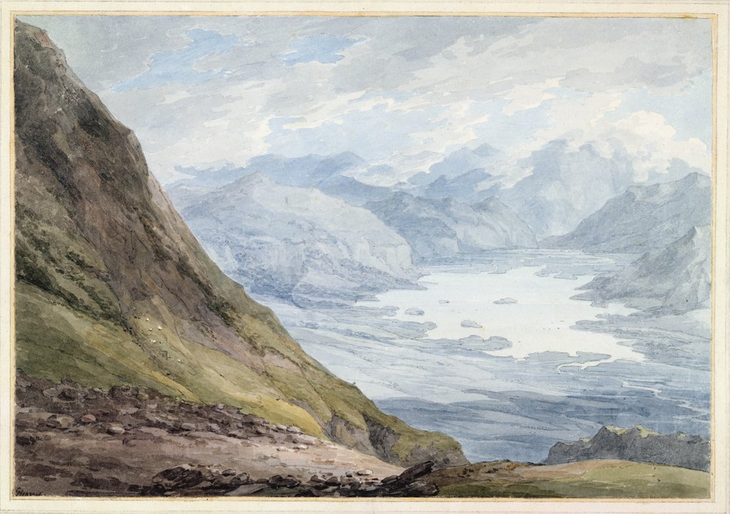 Detail of View from Skiddaw over Derwentwater by Thomas Hearne
