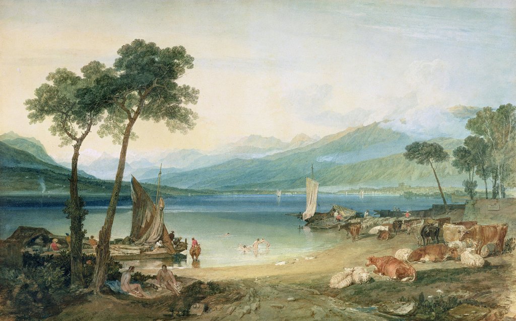 Detail of Lake Geneva and Mont Blanc, 1802-5 by Joseph Mallord William Turner