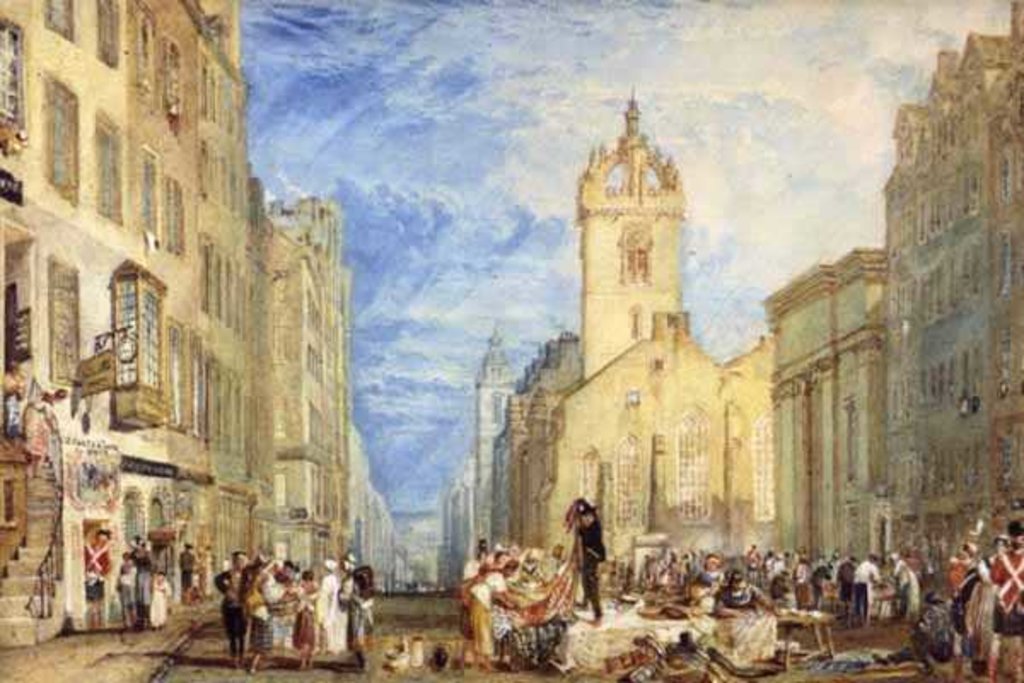 Detail of High Street, Edinburgh, c.1818 by Joseph Mallord William Turner