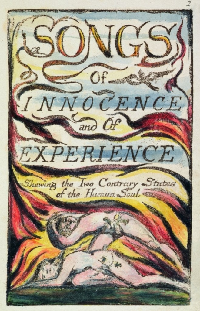 Detail of Combined Title Page from 'Songs of Innocence and of Experience' by William Blake