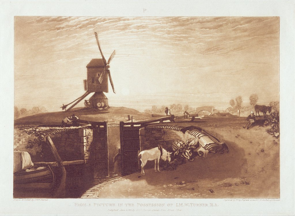 Detail of Windmill and Lock by Joseph Mallord William Turner