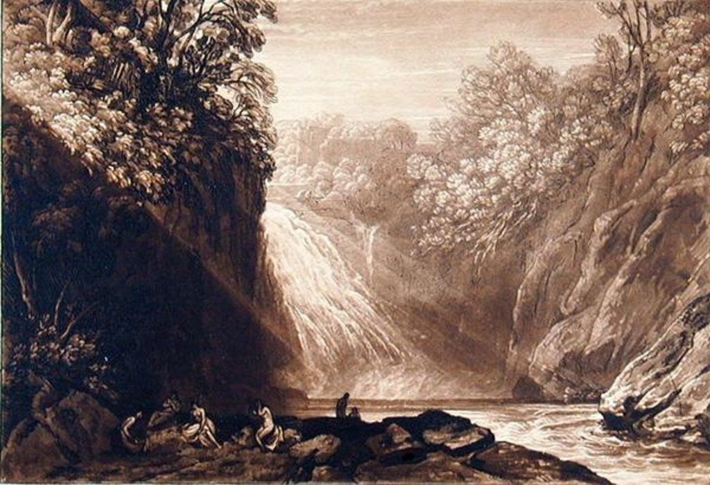 Detail of The Fall of the Clyde, engraved by Charles Turner by Joseph Mallord William Turner