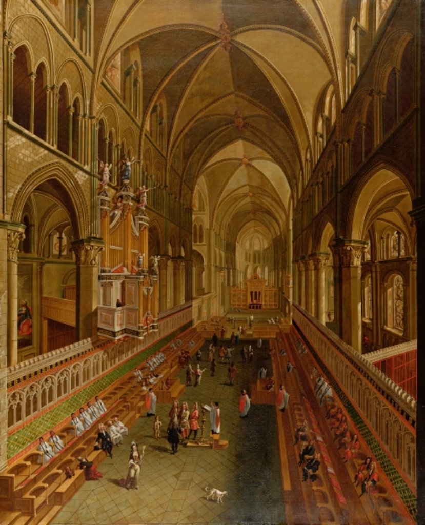 Detail of Interior of Canterbury Cathedral by English School
