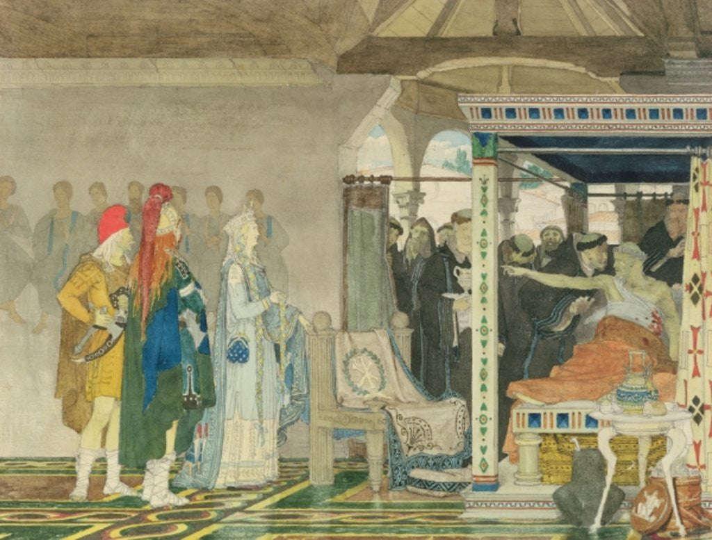 Fredegonda at the Deathbed of Praetextatus by Sir Lawrence Alma-Tadema