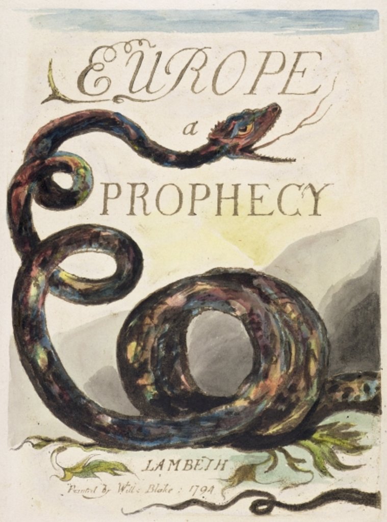 Detail of Title Page from 'Europe. A Prophecy' by William Blake
