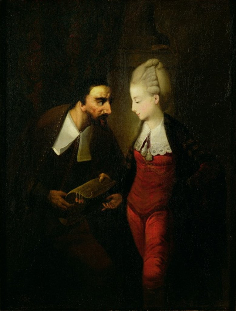 Detail of Portia and Shylock by Edward Alcock