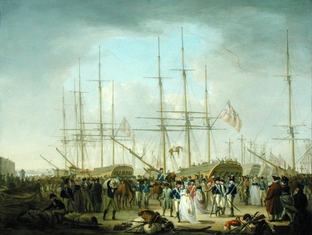 Detail of Hussars Embarking at Deptford by William Anderson