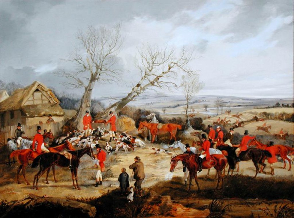 Detail of Hunting Scene, The Kill by Henry Thomas Alken
