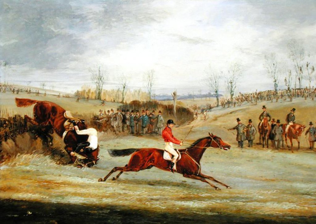 Detail of A Steeplechase, Another Hedge by Henry Thomas Alken