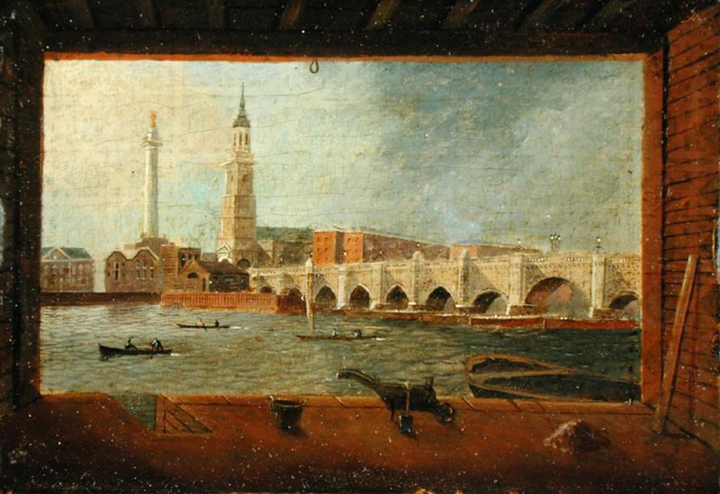 Detail of A View of London Bridge by Daniel Turner