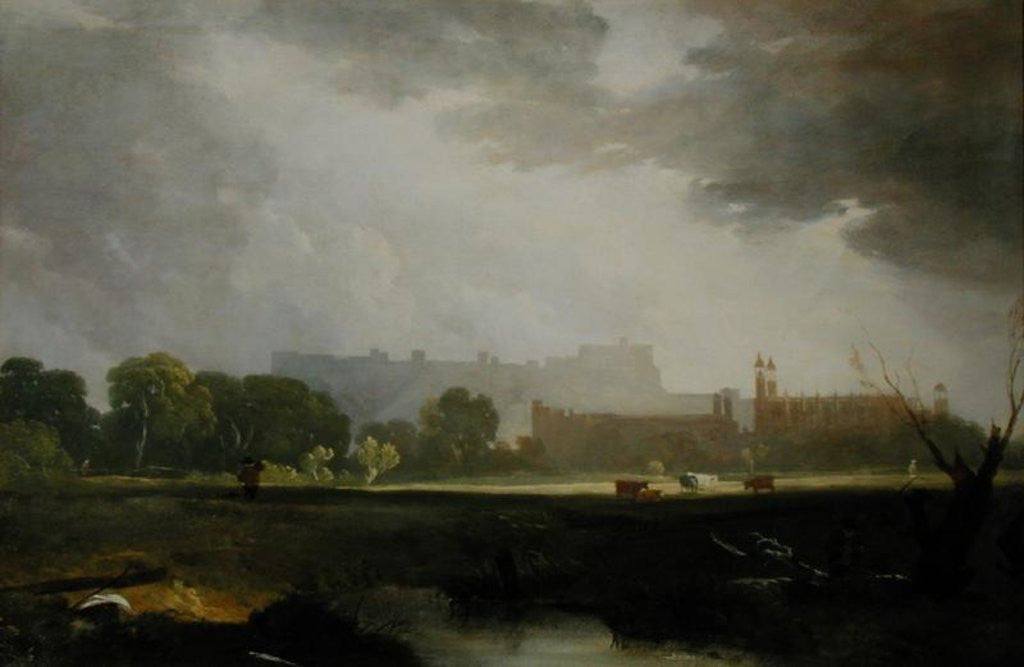 Detail of Windsor from Eton by Sir Augustus Wall Callcott