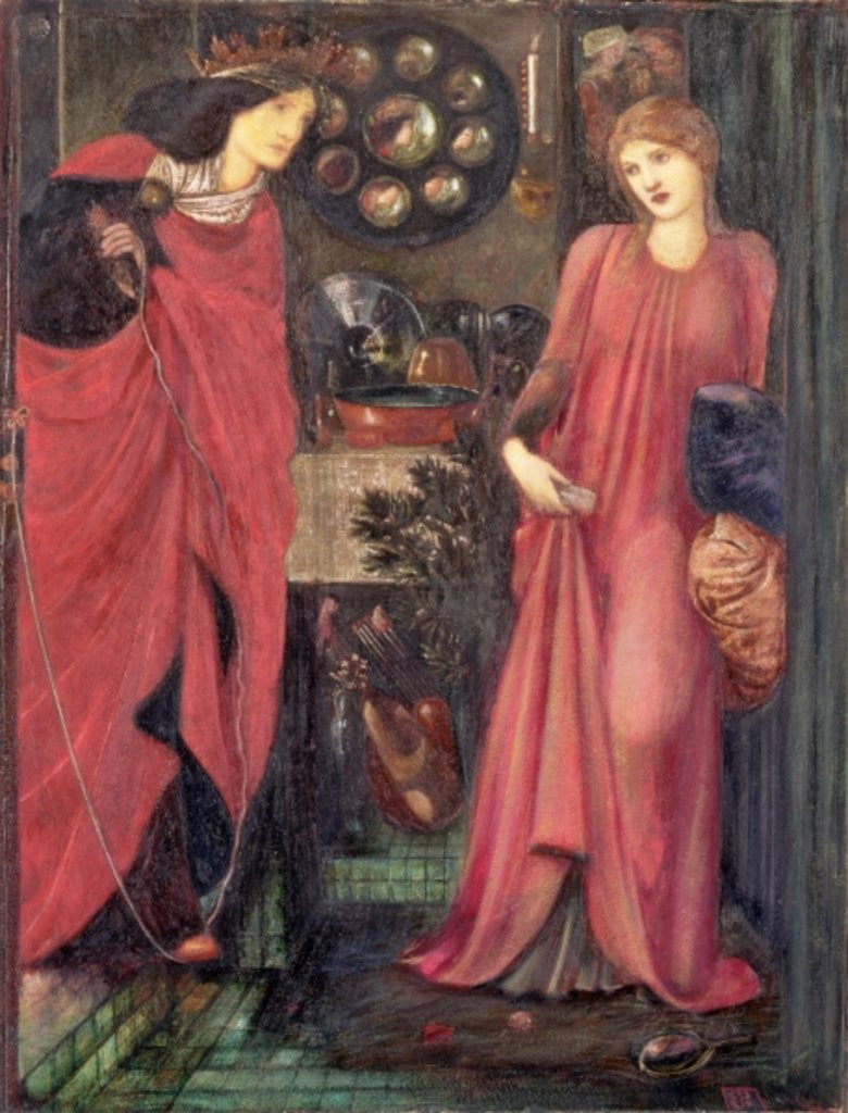 Detail of Fair Rosamund and Queen Eleanor by Sir Edward Coley Burne-Jones
