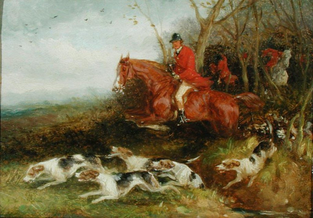 Detail of Foxhunting: Breaking Cover by William Joseph Shayer
