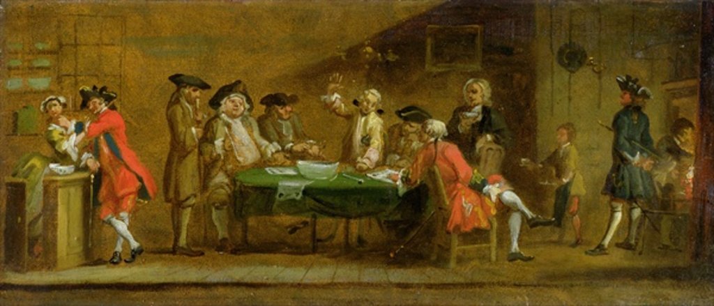 Detail of Figures in a Tavern or Coffee House by William Hogarth