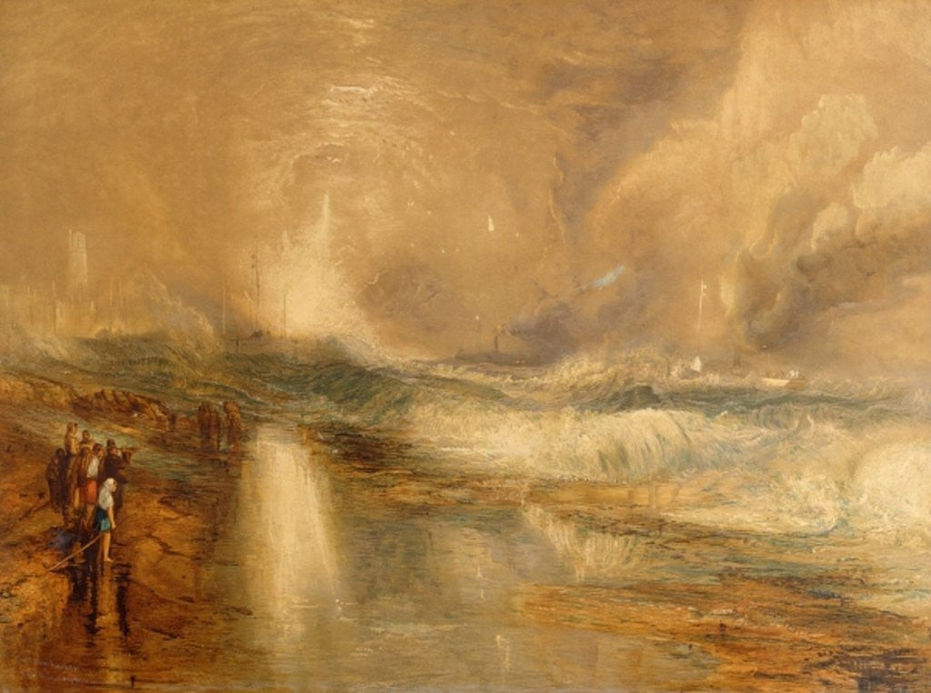Detail of Rockets and Blue Lights by Joseph Mallord William Turner