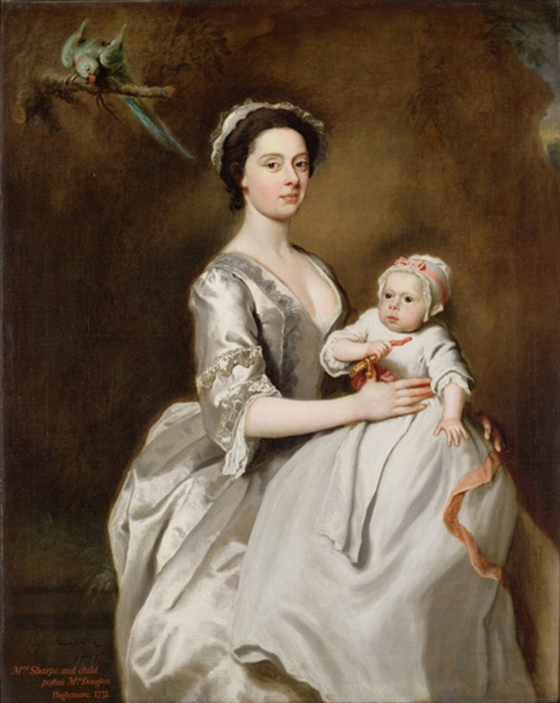 Detail of Mrs Sharpe and Child by Joseph Highmore