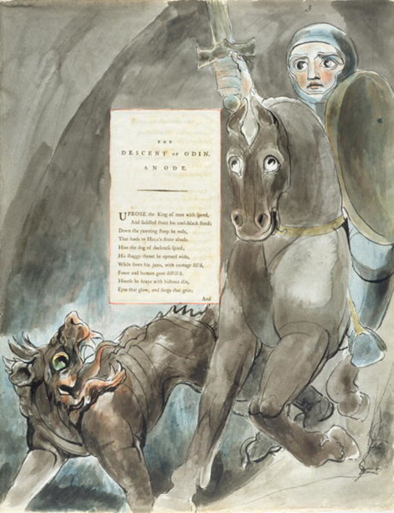 Detail of The Descent of Odin, An Ode by William Blake