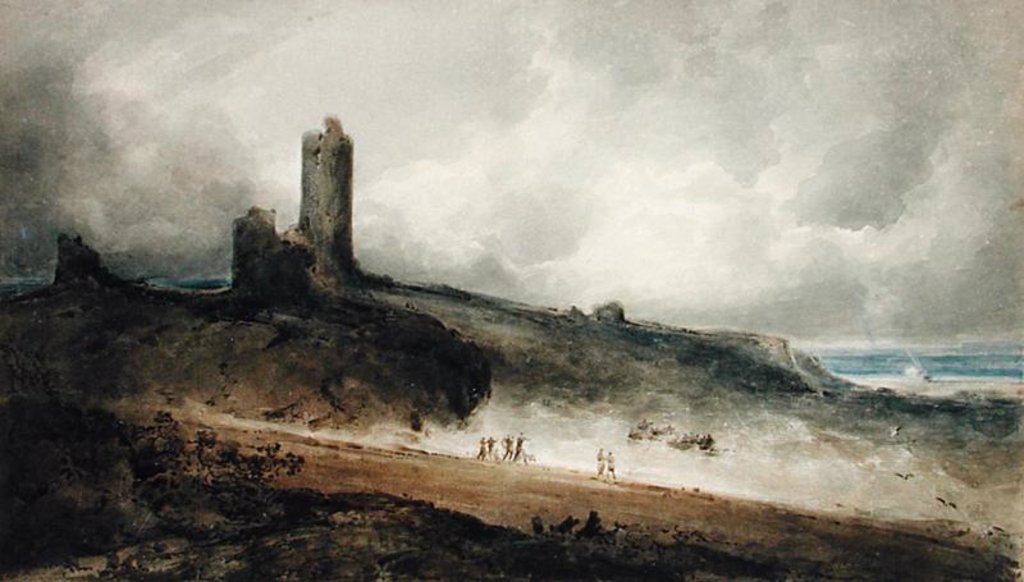Detail of Aberystwyth Castle by John Sell Cotman