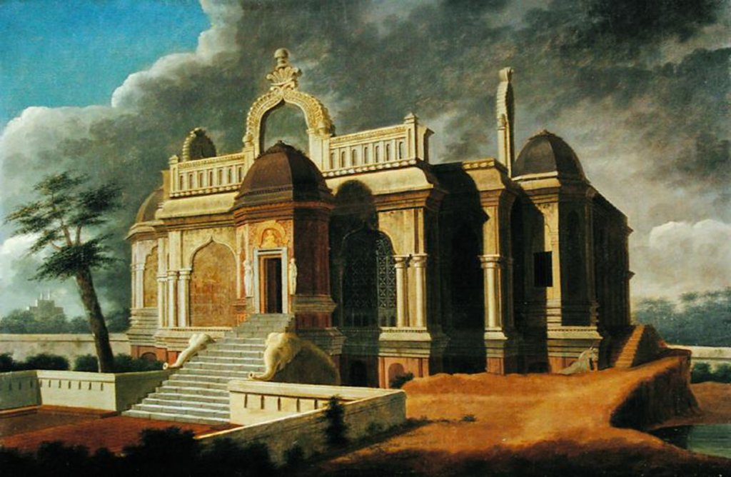 Detail of Mausoleum with Stone Elephants, 1788 by Colonel Francis Swain Ward