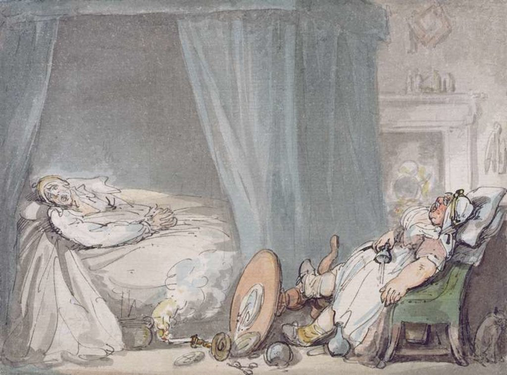 Detail of The Drunken Nurse by Thomas Rowlandson