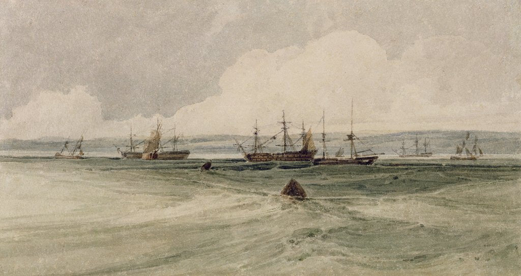 Detail of View of Sheerness by Francois Louis Thomas Francia