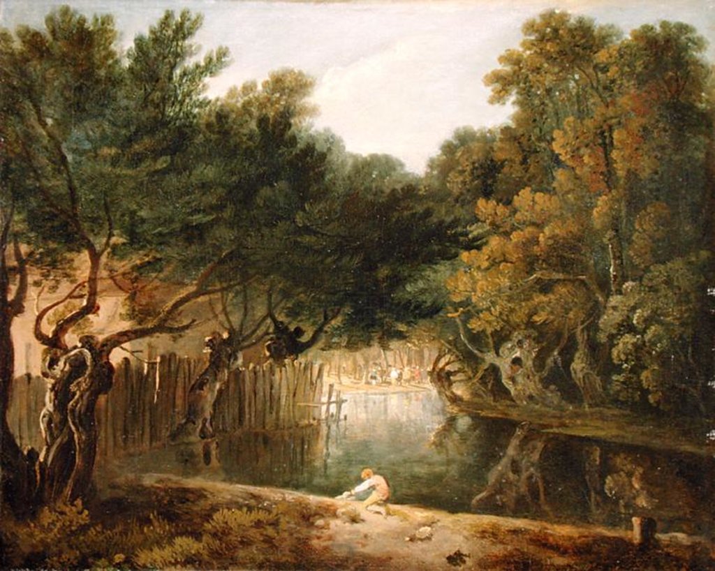 Detail of View of the Wilderness in St. James's Park, London, c.1770-75 by Richard Wilson